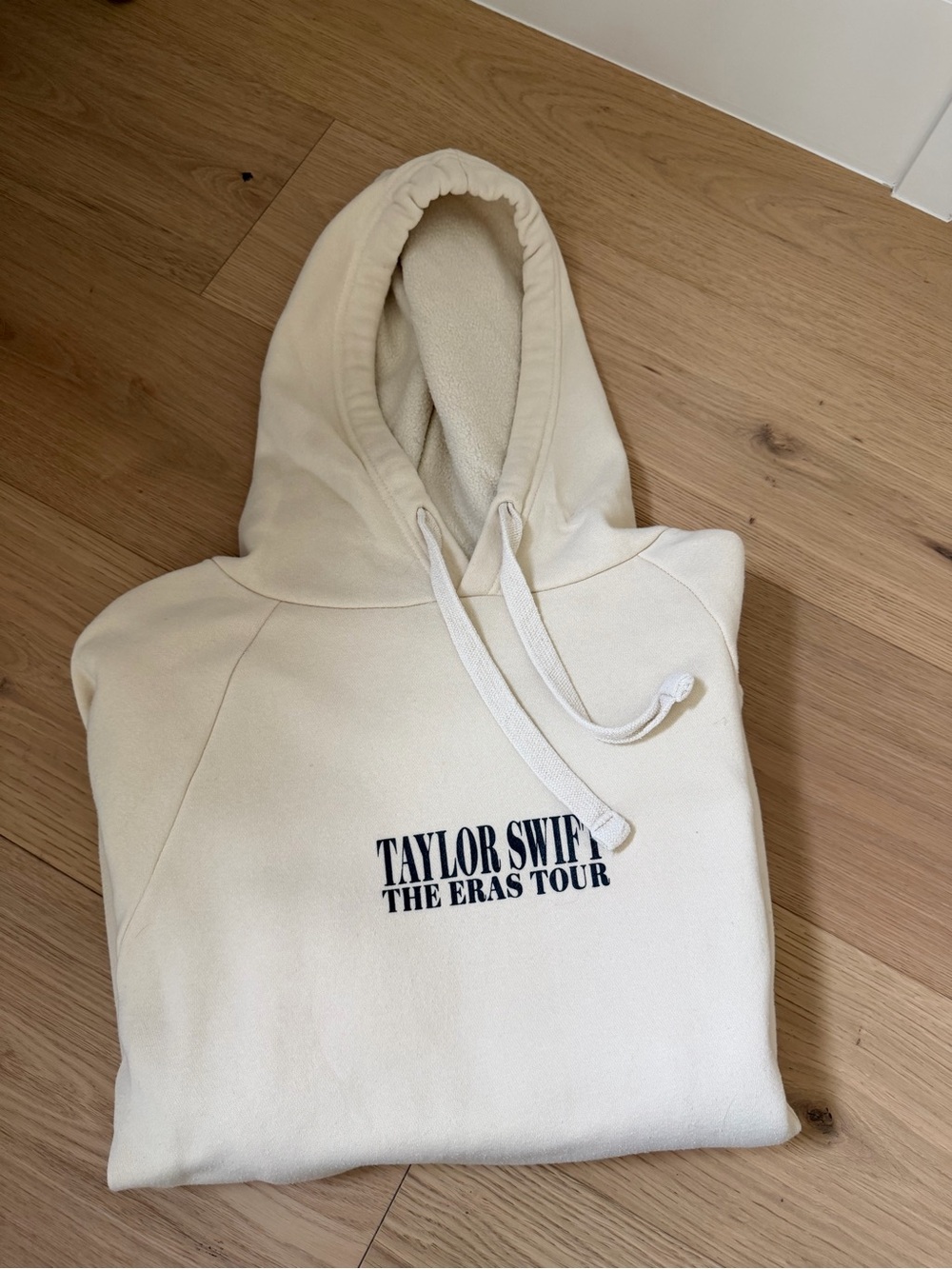 Taylor Swift Cream Crewneck Sweatshirt with Black Logo